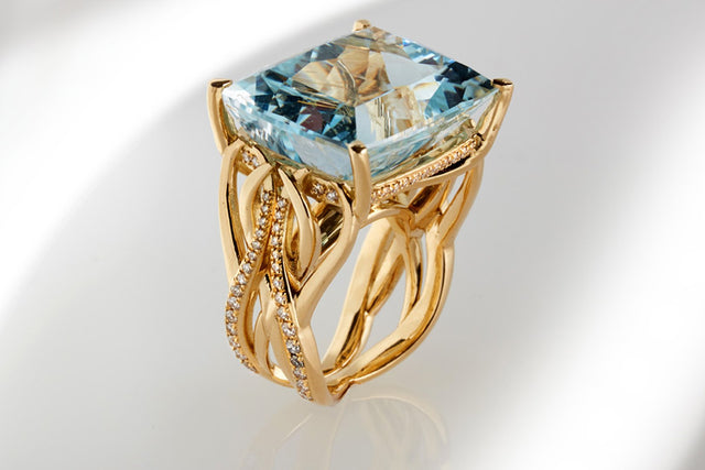 The Mare ring collection, inspired by the ocean, designed by Biagio Patalano